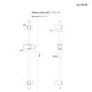 Oltens Alling drążek prysznicowy 90 cm chrom 37301100 - rysunek techniczny