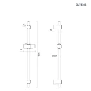 Oltens Alling drążek prysznicowy 90 cm grafit 37301400 - rysunek techniczny