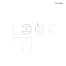 Oltens Gide uchwyt punktowy grafit 37402400 - rysunek techniczny