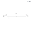 Oltens Ronneby wąż prysznicowy 125 cm grafit 37200400 - rysunek techniczny