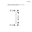 Oltens Ronneby wąż prysznicowy 160 cm chrom 37201100 - rysunek techniczny