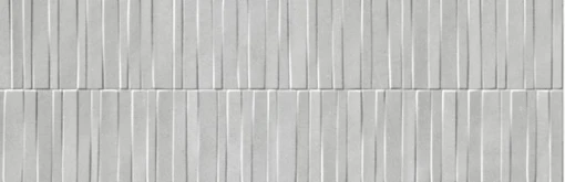 Szara płytka ścienna Marazzi Slow Wall 3D Dash Cromo 40x120 cm MPCD. Matowa powierzchnia o fakturze cementu z trójwymiarowym wzorem pionowych, nieregularnych żłobień. Nowoczesny, surowy design idealny do minimalistycznych i industrialnych wnętrz.