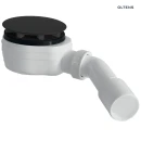 Oltens Pite Turbo syfon do brodzika 90 mm plastikowy czarny mat 08001300