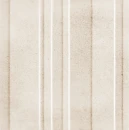 Strukturalna, kwadratowa płytka gresowa Marazzi ArtCraft Pomice Struttura 3D Bande 20x20 cm MGUD. Powierzchnia w jasnym, złamanym odcieniu bieli z pionowymi żłobieniami tworzącymi efekt trójwymiarowych pasów.