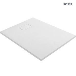 Oltens Bergytan brodzik 100x80 cm prostokątny RockSurface biały 15100000