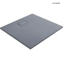 Oltens Bergytan brodzik 90x90 cm kwadratowy RockSurface szary beton 17101700