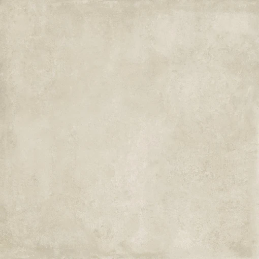 Gres Emigres America Beige 80x80 w ciepłym, piaskowym odcieniu. Powierzchnia o wyglądzie przecieranego betonu łączy surowość z przytulną kolorystyką, tworząc idealną bazę do wnętrz nowoczesnych i klasycznych.