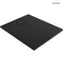 Oltens Bergytan brodzik 100x80 cm prostokątny RockSurface czarny mat 15100300