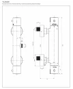 Bateria prysznicowa ścienna Omnires Y termostatyczna dwuuchwytowa chrom połysk Y1246XCR - rysunek techniczny