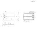 Oltens Bergytan brodzik 120x80 cm prostokątny RockSurface biały 15103000 - rysunek techniczny