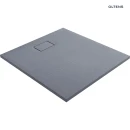 Oltens Bergytan brodzik 100x90 cm prostokątny RockSurface szary beton 15101700