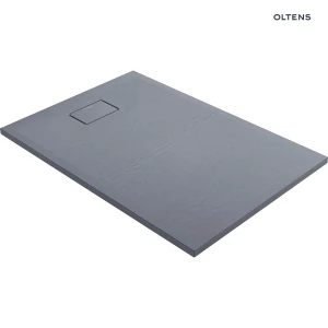 Oltens Bergytan brodzik 120x80 cm prostokątny RockSurface szary beton 15103700