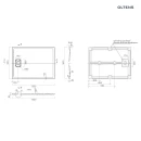 Oltens Bergytan brodzik prostokątny 120x90 cm RockSurface kaszmir 15104900 - ryusnek techniczny