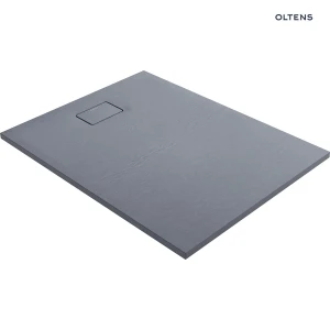 Oltens Bergytan brodzik 120x90 cm prostokątny RockSurface szary beton 15104700