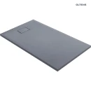 Oltens Bergytan brodzik 140x80 cm prostokątny RockSurface szary beton 15106700