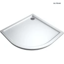 Oltens Superior brodzik 80x80 cm półokrągły akrylowy biały 16001000