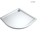Oltens Superior brodzik 90x90 cm półokrągły akrylowy biały 16002000