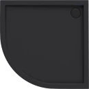 Oltens Superior brodzik 90x90 cm półokrągły akrylowy czarny mat 16002300