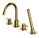 Bateria wannowo-prysznicowa nawannowa Omnires Y 4-otworowa mosiądz szczotkowany Y1232BSB