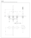 Bateria wannowo-prysznicowa nawannowa 4-otworowa Omnires Y chrom połysk Y1232CR - rysunek techniczny