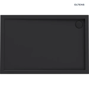 Oltens Superior brodzik 120x80 cm prostokątny akrylowy czarny mat 15003300