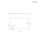 Oltens Superior brodzik 120x80 cm prostokątny akrylowy czarny mat 15003300 - rysunek techniczny