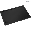 Oltens Superior brodzik 120x80 cm prostokątny akrylowy czarny mat 15003300
