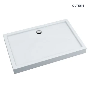 Oltens Vindel brodzik 100x80 cm prostokątny akrylowy biały 15008000