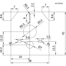 Zestaw Oltens Triberg Lule 5w1 stelaż podtynkowy z przyciskiem spłukującym czarny mat 58301300 - rysunek techniczny uszczelki