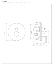 Bateria wannowo-prysznicowa podtynkowa Omnires Y chrom połysk Y1235CR - rysunek techniczny