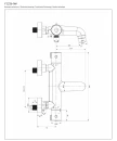 Bateria wannowo-prysznicowa ścienna Omnires Y z termostatem chrom połysk Y1236-NCR - rysunek techniczny