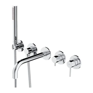 Omnires Y bateria wannowa podtynkowa 5-otworowa z długą wylewką chrom połysk Y1237-1CR