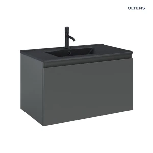 Oltens Vernal umywalka z szafką 80 cm czarny mat/grafit mat 68015400