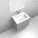 Zestaw Oltens Lun szafka podumywalkowa 60 cm z umywalką Kalla LavaForm kaszmir/biały połysk 68778900