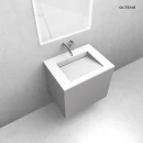 Zestaw Oltens Lun szafka podumywalkowa 60 cm z umywalką Stila LavaForm kaszmir/biały mat 68759900