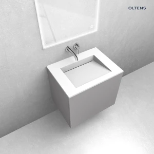 Oltens zestaw Lun szafka podumywalkowa 60 cm z umywalką Stila LavaForm kaszmir/biały mat 68759900