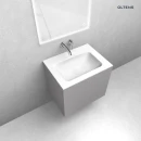 Zestaw Oltens Lun szafka podumywalkowa 60 cm z umywalką Kalla LavaForm kaszmir/biały mat 68779900