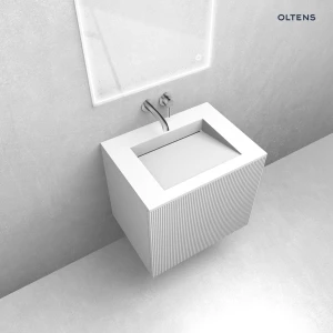 Oltens zestaw Lun szafka podumywalkowa 60 cm z umywalką Stila LavaForm biały mat 68749000