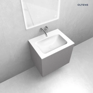 Oltens zestaw Lun szafka podumywalkowa 60 cm z umywalką Kalla LavaForm kaszmir/biały mat 68769900