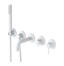 Bateria wannowa podtynkowa 5-otworowa Omnires Y biała matowa Y1237-1SWM