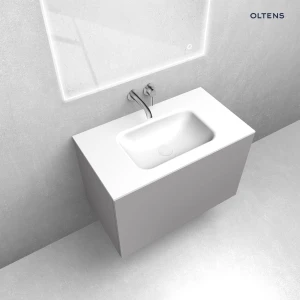 Oltens zestaw Lun szafka podumywalkowa 80 cm z umywalką Kalla LavaForm kaszmir/biały połysk 68782900