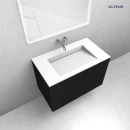 Oltens zestaw Lun szafka podumywalkowa 80 cm z umywalką Stila LavaForm czarny mat/biały mat 68761300