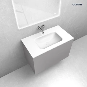 Oltens zestaw Lun szafka podumywalkowa 80 cm z umywalką Kalla LavaForm kaszmir/biały mat 68783900