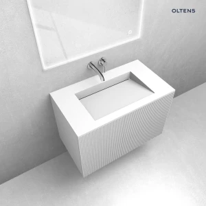 Oltens zestaw Lun szafka podumywalkowa 80 cm z umywalką Stila LavaForm biały mat 68751000