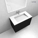 Oltens zestaw Lun szafka podumywalkowa 80 cm z umywalką Stila LavaForm czarny mat/biały mat 68751300