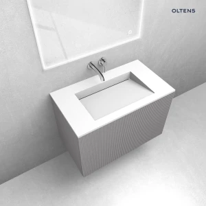 Oltens zestaw Lun szafka podumywalkowa 80 cm z umywalką Stila LavaForm kaszmir/biały mat 68751900