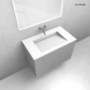 Zestaw Oltens Lun szafka podumywalkowa 80 cm z umywalką Stila LavaForm kaszmir/biały mat 68799900