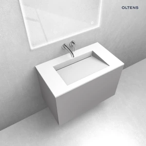 Oltens zestaw Lun szafka podumywalkowa 80 cm z umywalką Stila LavaForm kaszmir/biały mat 68799900