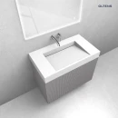 Zestaw Oltens Lun szafka podumywalkowa 80 cm z umywalką Stila LavaForm kaszmir/biały mat 68791900