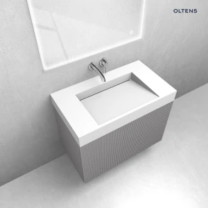 Oltens zestaw Lun szafka podumywalkowa 80 cm z umywalką Stila LavaForm kaszmir/biały mat 68791900